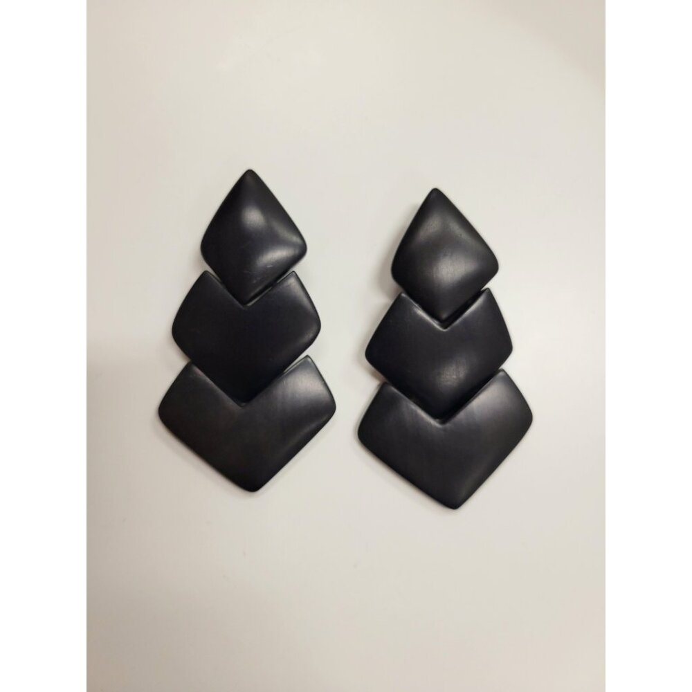 NWOT MONIES® by Gerda Lynggaard Chandelier Earrings in Black Kamagong